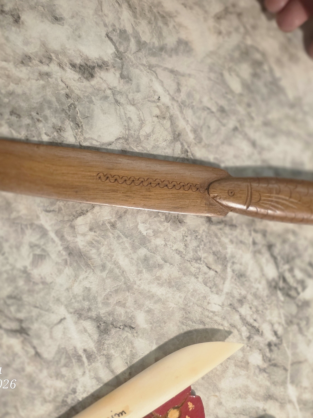 Hand-Carved Wooden Letter Opener